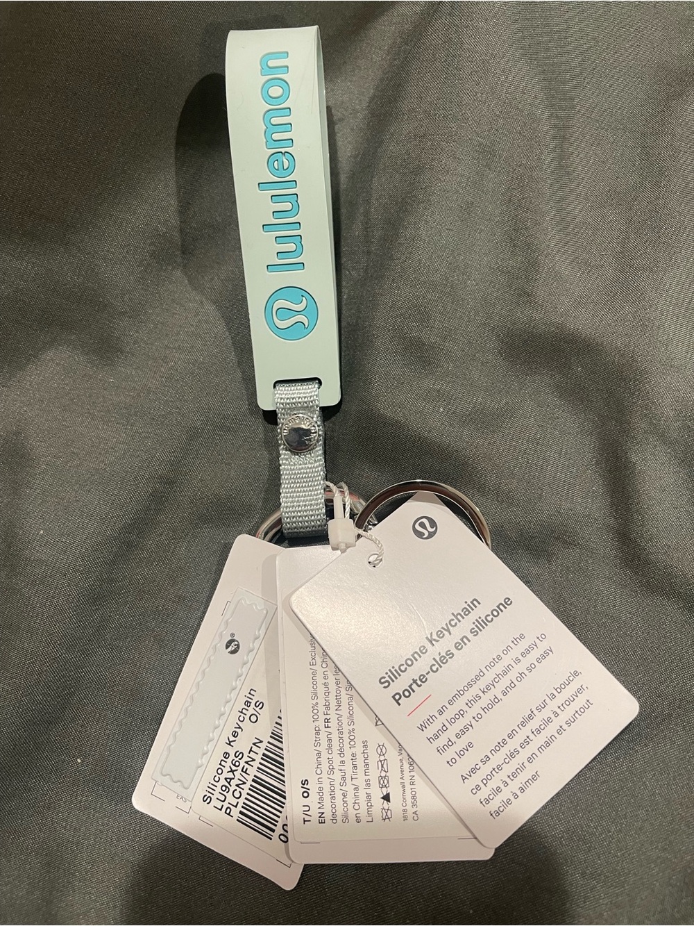 lululemon athletica Silicone Wrist Keychain - pelican green